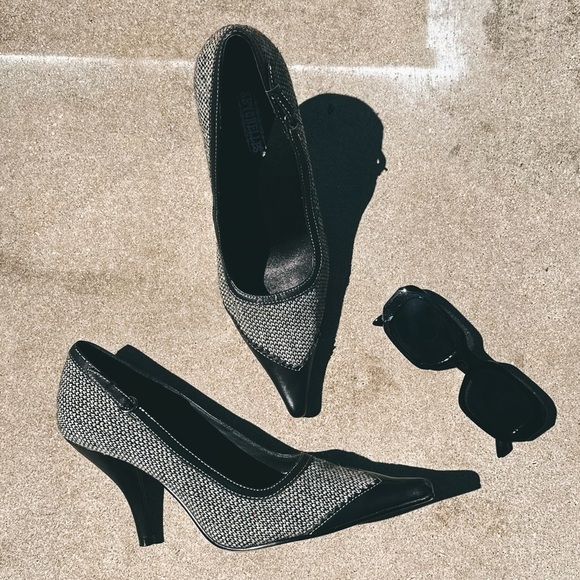 Seychelles vintage houndstooth point toe heels - Picture 1 of 4